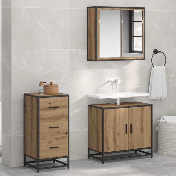 vidaXL Dressoir Artisan Eiken 35,5 x 35 x 76 cm