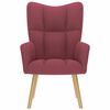 vidaXL Relaxstoel stof wijnrood