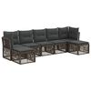vidaXL Tuinbankenset 7 st Grijs poly rattan