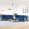 vidaXL 2-delige Loungeset stof blauw