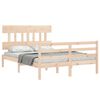 vidaXL Bedframe met hoofdbord massief hout