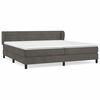 vidaXL Boxspring met matras fluweel donkergrijs 200x200 cm