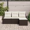 vidaXL Tuin Sofa Set Bruin poly rattan