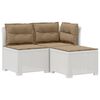 vidaXL 3-zits tuinbank met kussens in rattanlook 3-zits PP Wit