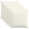 vidaXL Kussensloop 6 st HEERLEN Cr&egrave;mekleurig 80 x 80 cm corduroy