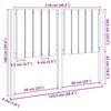 vidaXL Hoofdbord 125,5x4x100 cm massief grenenhout grijs