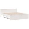vidaXL Bedframe zonder matras met hoofdbord grenenhout wit 180x200 cm