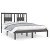 vidaXL Bedframe massief grenenhout grijs 120x200 cm