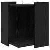 vidaXL Kattenbak Omheining Zwart Eiken 42 x 42 x 51 cm Bewerkt hout