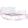 vidaXL Bedframe met hoofdbord hout honingbruin 160x200 cm