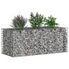 vidaXL Gabion Verhoogd Bed Zilver 140 x 60 x 55 cm