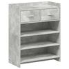 vidaXL Schoenenkast met lade Betongrijs 73,5 x 36 x 92 cm Bewerkt hout