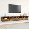 vidaXL TV Wandkast 2 pcs Oud Hout 100 x 30 x 30 cm Bewerkt hout