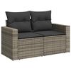 vidaXL 9-delige Loungeset met kussens poly rattan grijs