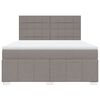 vidaXL Boxspring met matras stof taupe 180x200 cm