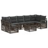 vidaXL Tuinbankenset 8 st Grijs poly rattan