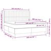 vidaXL Boxspring met matras en LED stof zwart 160x200 cm