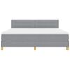 vidaXL Boxspringbed met matras Lichtgrijs 180 x 200 cm Stof