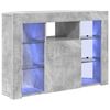 vidaXL Hoek LED TV Kast 100x40x68cm Beton Grijs Bewerkt hout