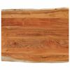 vidaXL Tafelblad rechthoekig natuurlijke rand 100x80x3,8 cm acaciahout