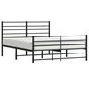 vidaXL Bedframe met hoofd- en voeteneinde metaal zwart 120x200 cm