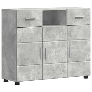 vidaXL Houten Kast Beton Grijs 88,5 x 30,5 x 73 cm Bewerkt hout