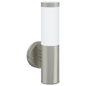vidaXL Buiten Wandlamp Zilver 15 x 7.5 x 33 cm Roestvrij staal