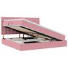 vidaXL Opslag bed met matras met hoofdeinde Roze 200 x 200 cm Fluweel