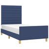 vidaXL Bedframe zonder matras 90x190 cm stof blauw