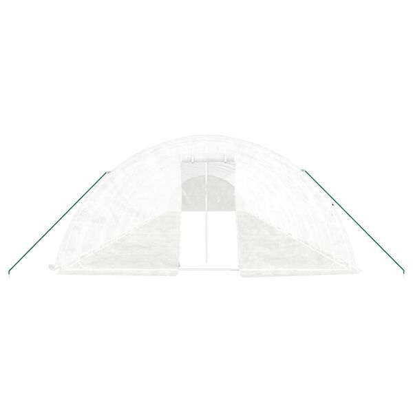 vidaXL Tuinkas met stalen frame 100 m&sup2; 20x5x2,3 m wit