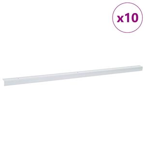 vidaXL Trapprofielen 10 st Zilver 67 x 3.5 x 3 cm Aluminium