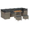 vidaXL Tuin Sofa Set 10 pcs Grijs poly rattan