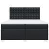vidaXL Boxspring met matras kunstleer zwart 200x200 cm