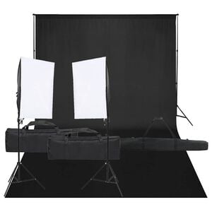 vidaXL Fotostudioset met verlichtingsset en achtergrond