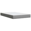 vidaXL Boxspring met matras stof lichtgrijs 120x200 cm