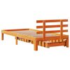 vidaXL Bedframe met lades massief grenenhout wasbruin 100x200 cm