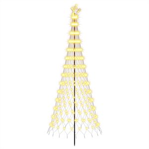 vidaXL LED Kerstboom 250 cm 290 LED's Warmwit IJzer Zwart