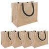 vidaXL Jute handtassen 5 Naturel en Zwart 26 x 22 x 14 cm