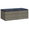 vidaXL 2-delige Loungeset met kussens poly rattan acacia grijs