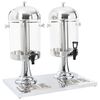 vidaXL Dubbele sapdispenser roestvrij staal 2x8 L