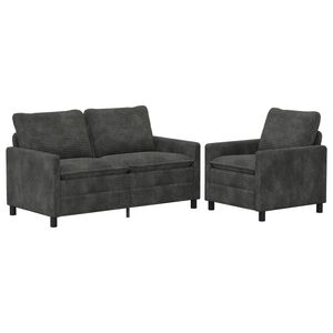 vidaXL Bankstel 2 st Antracietkleurig Polyester