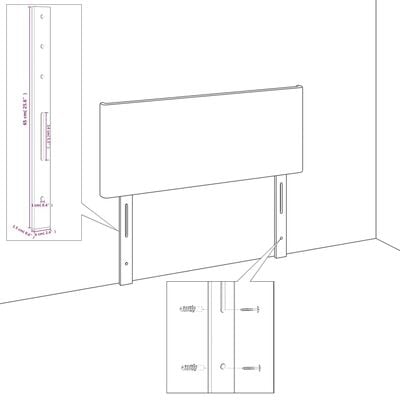 vidaXL Hoofdbord 100x5x78/88 cm stof lichtgrijs