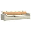 vidaXL Sofa Kussens 2 stuks Bruin 200 x 40 cm Cordstof
