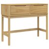 vidaXL Wandtafel FLORO 89,5x36,5x73 cm massief grenenhout wasbruin