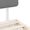vidaXL Bedframe met Gevoerd Hoofdgedeelte Lichtgrijs 140 x 190 cm