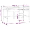 vidaXL Kinderhoogslaper met tunnel 90x200 cm massief grenenhout roze