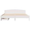 vidaXL Bedframe zonder matras massief grenenhout wit 180x200 cm