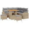 vidaXL Tuin Sofa Set met kussen met opslag 8 pcs Beige en Licht Grijs