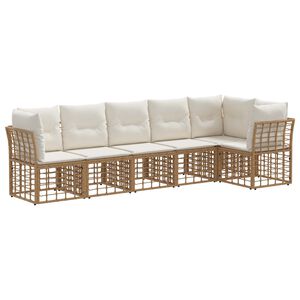vidaXL Tuinbankenset poly rattan