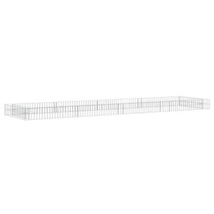 vidaXL Gabion plantenbak verhoogd 400x100x20 cm gegalvaniseerd staal